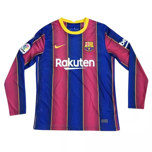 Thailande Maillot Football Barcelona Domicile ML 2020-21 Rouge Bleu